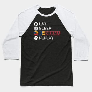 Eat Sleep K-Drama Repeat Baseball T-Shirt